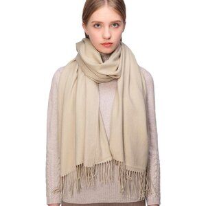 ⚡Women's Beige Pashmina Shawls Evening Dress Bridesmaid Winter Warm Long Scarf